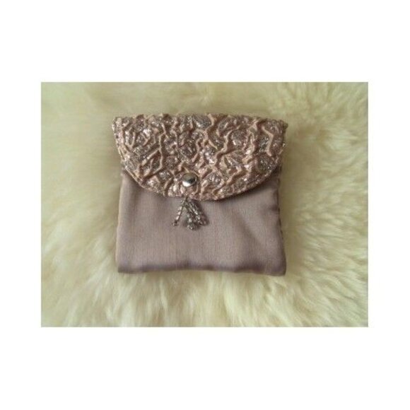 Clutch Purse Bundle Skin Care Wedding Lipstick Evening Coin Pouch Hair Towel - Picture 3 of 11